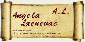 Angela Lačnevac vizit kartica